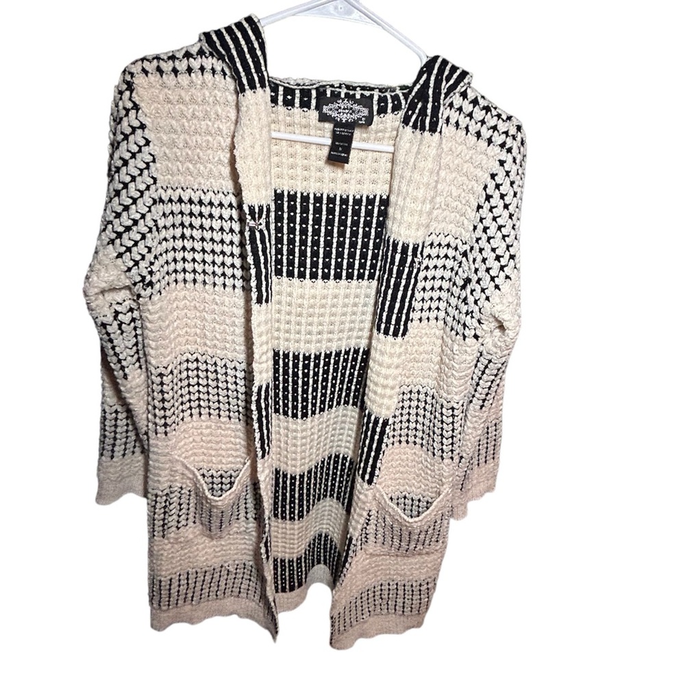 Oliver. O Hooded Open Cardigan Sweater Size M